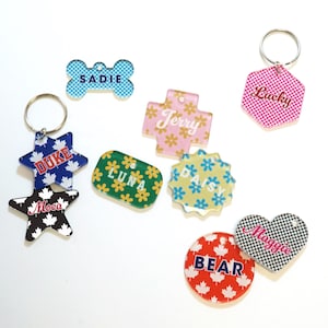 Personalized Pet ID Tag: Custom Acrylic Dog & Cat Collar Charm