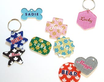 Personalized Pet ID Tag: Custom Acrylic Dog & Cat Collar Charm