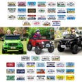 Personalized US State License Plate for Ride On Cars, Custom Kids Bike Tag