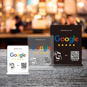 Soporte de revisión de Google NFC y QR: toque o escanee QR para Google / Soportes de revisión de Google con un solo toque / Revisión instantánea de Google