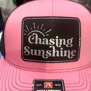 Chasing Sunshine Leather Patch Hat - Richardson 112 Trucker Style