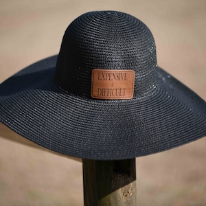 Beach Straw Floppy Hat for Women Wide Brim -Expensive and difficult - Packable Summer Sun hat For Ladies Resort hat