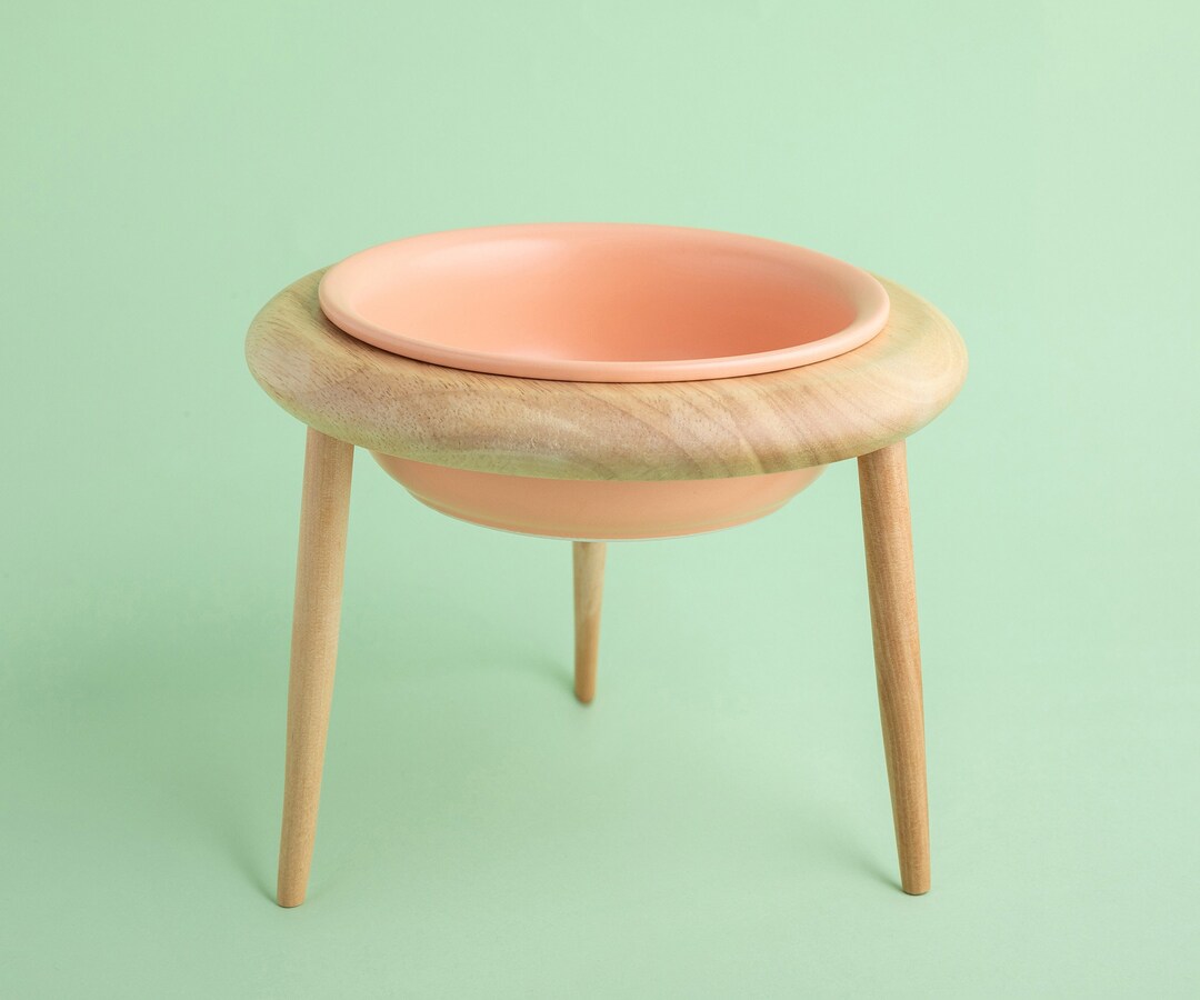 Elevated Cat Stand Cat Food Stand Cat Bowl Stand Ceramic Etsy