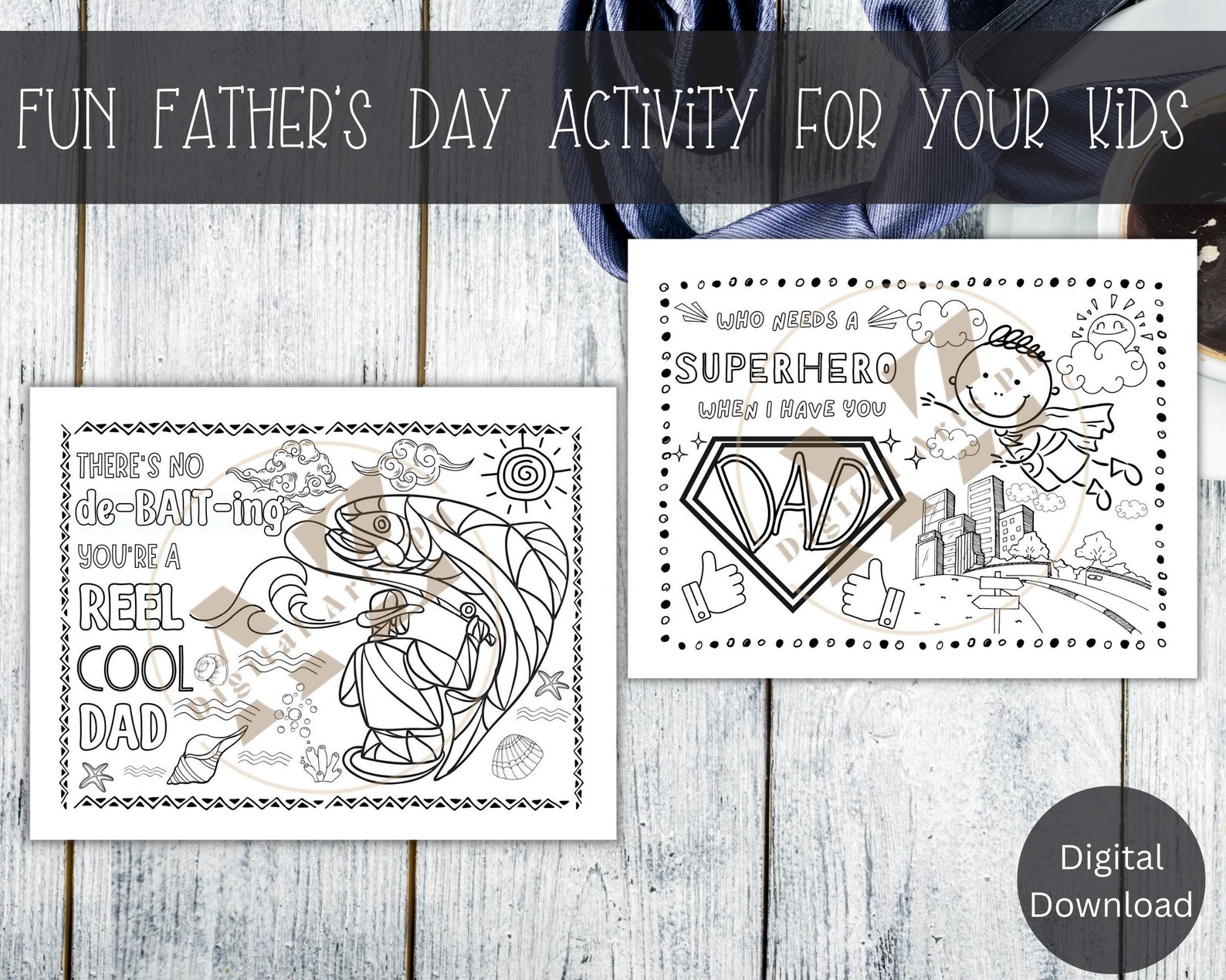 12 Printable Father's Day Coloring Pages, Great Father's Day Gift From ...