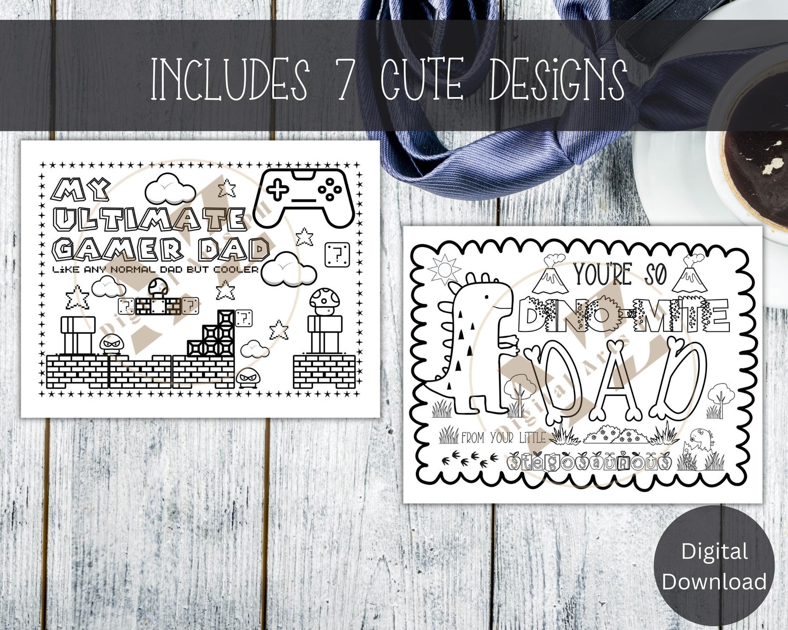 12 Printable Father's Day Coloring Pages, Great Father's Day Gift From ...