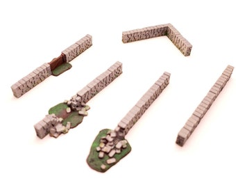 Stone Walls for Game Terrain | Printable STLs
