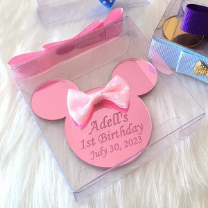 Minnie Mouse Ears Party Favors, Baby Shower Magnet Favors, Birthday Minnie Concept, Mickey Mouse Favors, First Birthday, Baptism Favors