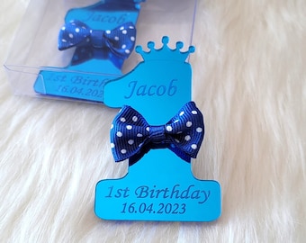 Blue First Birthday Magnet Favors For Guest - Birthday Party Souvenirs - 1st Birthday Boy - Birthday Party Favour - First Age Party Favors