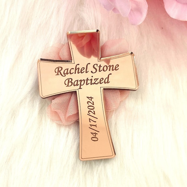 Personalized Baptism Favors, Custom Magnet, First Communion Gift, Christening Favors, Cross Gifts, Baptism Gift Girl, First Birthday Favors