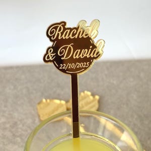 Personalized Acrylic Drink Stirrers, Cocktail Stir Sticks, DS002