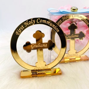 Personalized Baptism Cross Favor, First Communion, Mi Bautizo