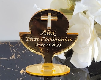 Personalized Baptism Favor, Gold/Silver Mirror, Mi Bautizo, Christening Decor