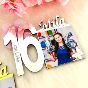 Custom Sweet 16 Photo Magnets, 16th Birthday Favors, Sweet 16 Frames, Mis XV Años, Quinceañera Party Gifts, Mis Quince Años, Sweet 15 Favor