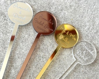 Personalized Wedding Drink Stirrers 50 Pieces, Wedding Drink Stirrers, Cocktail Stir Sticks, Engagement Party, Wedding Party Decor