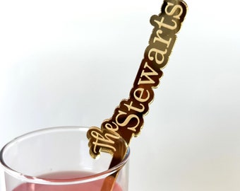 Personalized Wedding Stir Sticks, Custom Drink Stirrers, Wedding Cocktail Bar Decors, Signature Drink Stirrers, Wedding Table Decorations