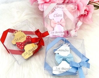Personalized Mirror Magnet – First Birthday Party Favors, Thank You Gift