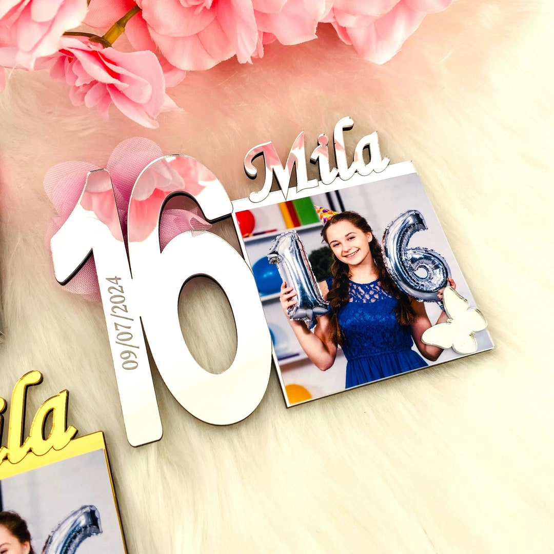 Custom Sweet 16 Photo Frame Magnet, Personalized Birthday Favors - Etsy