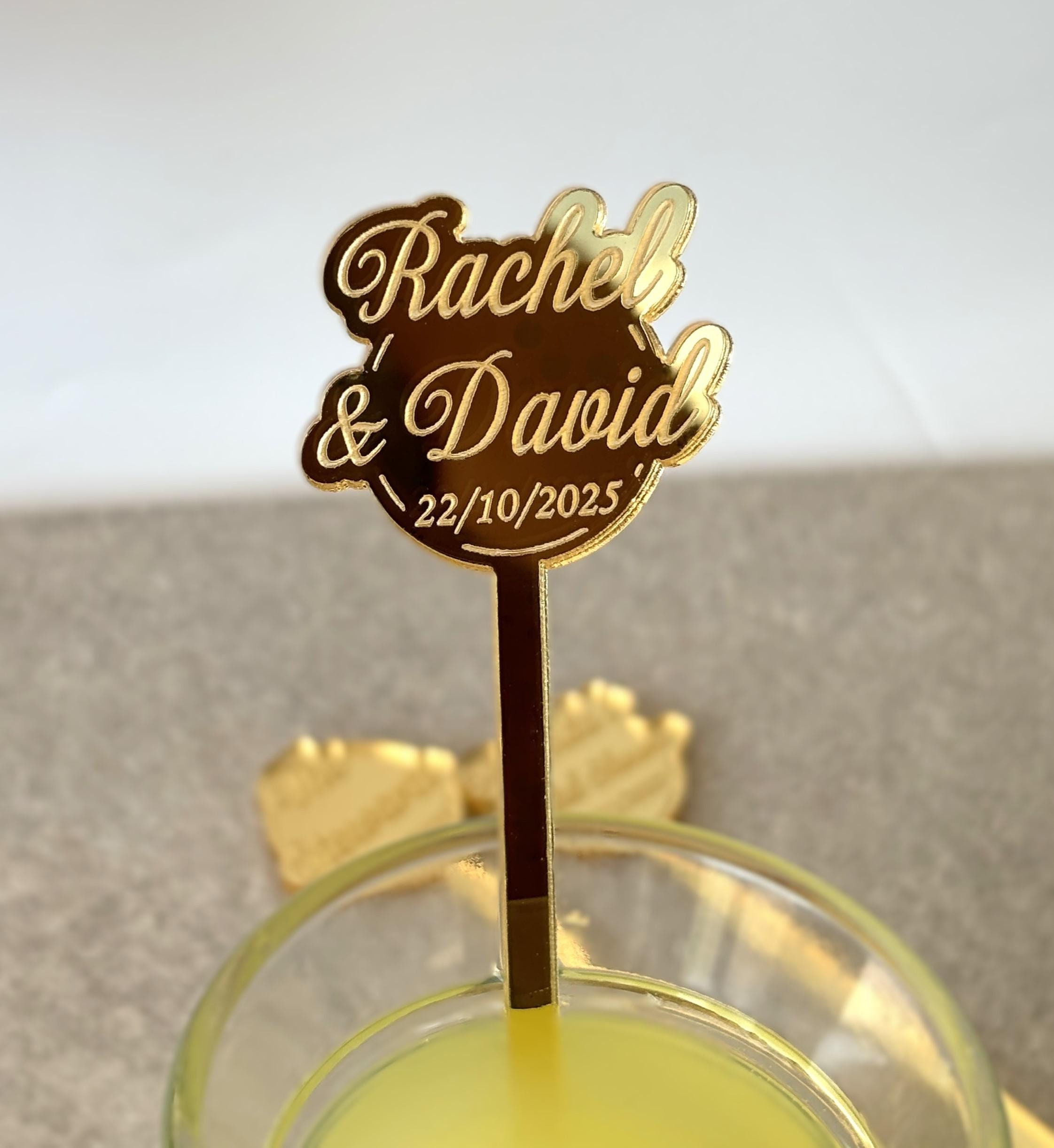 Drink Stirrers, Personalized Cocktail Stirrers, Wedding Drink Decors, Wedding Party Supplies, Engraved Drink Stirrers, Unique Drink Stirrers