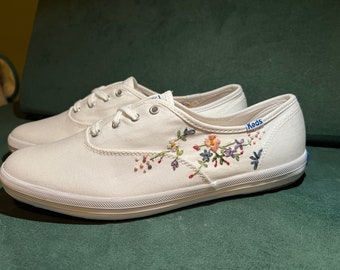 Baskets basses Keds personnalisees Chaussures de mariage Broderie de mariage personnalisee Keds brodes Etsy France