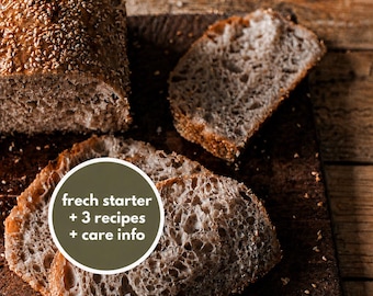 Organic Spelt Sourdough Starter – Active Starter with 3 Recipes & Care Instructions