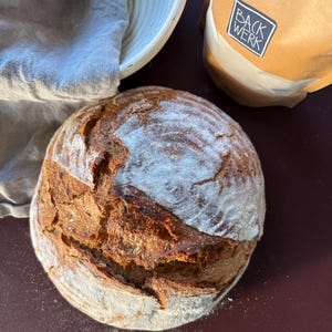 wiejski chleb wiejski - ekologiczna mieszanka do wypieku chleba - na zakwasie, pszennym, żytnim, orkiszowym - pomysł na prezent - zaczyn na zakwas - ekologiczny