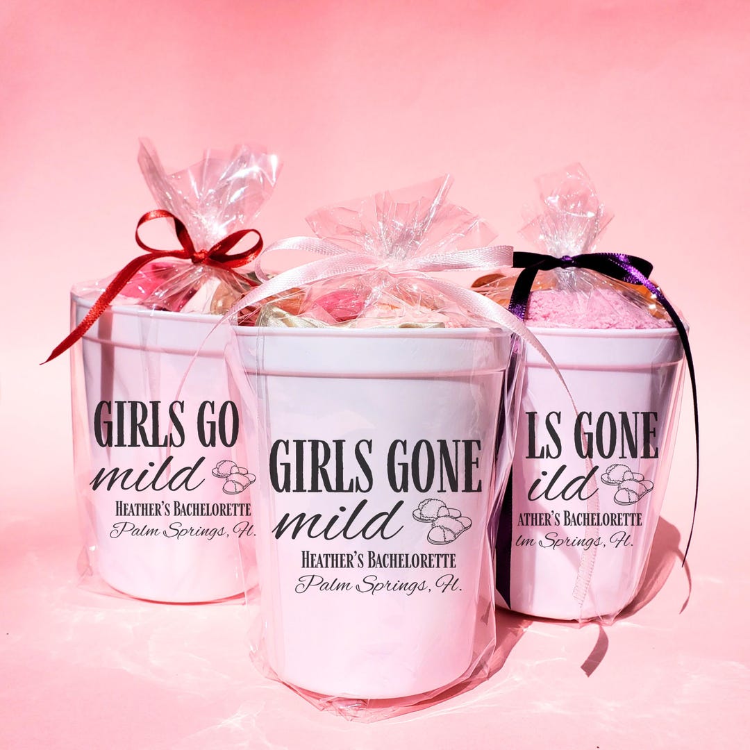 Girls Gone Mild Bachelorette Party Cup Favor Bag Personalized Cup Gift ...