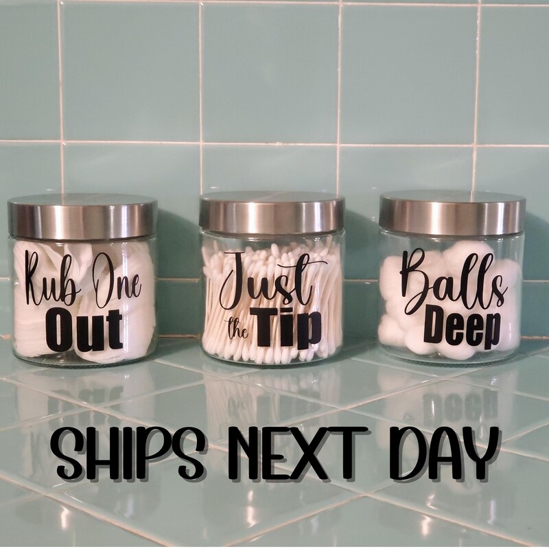 Funny Bathroom Jars - Etsy