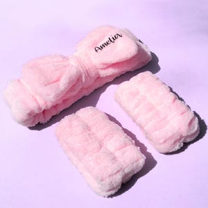 Teen Girl Spa Party Gift Box Favor Personalized Headband Bow Set for Tween Sleepover Thank You Gift Slumber Party Guest Custom Pamper Set