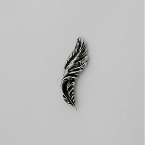 Pewter Pin Feather Handmade Brooch Bird Feather Jewelry WiLiJe