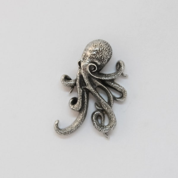 Original Pin Kraken Handmade Octopus Badge Sea Life Jewelry WiLiJe