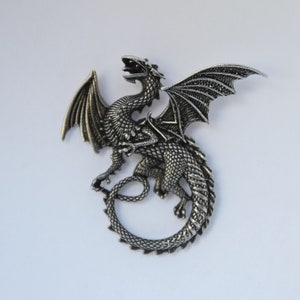 Exclusieve broche draak handgemaakte badge draken tinnen pin draken sieraden WiLiJe