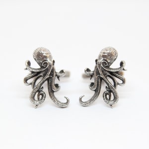 Excellent Cufflinks Sea Kraken Handmade Cufflinks Octopus Jewelry WiLiJe