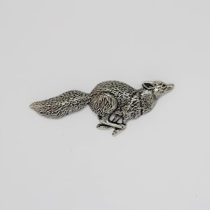 Perfect Pin Fox Running Highly Detailed Badge Fox Handmade Brooch Fox Jewelry WiLiJe