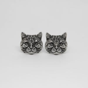 Cat Cufflinks Handmade Cuff Links Cats Head  WiLiJe