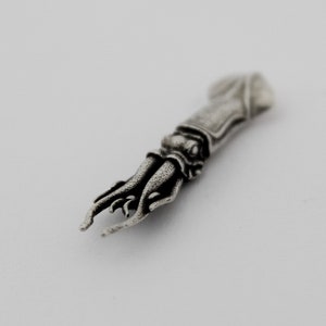 Pewter Pin Squid Handmade Amazing Badge Squid Jewelry WiLiJe