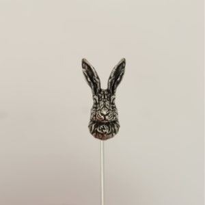 Lapel Pin Rabbit Handmade Brooch for Suit Hare Head Pin I Love Rabbits Jewelry WiLiJe