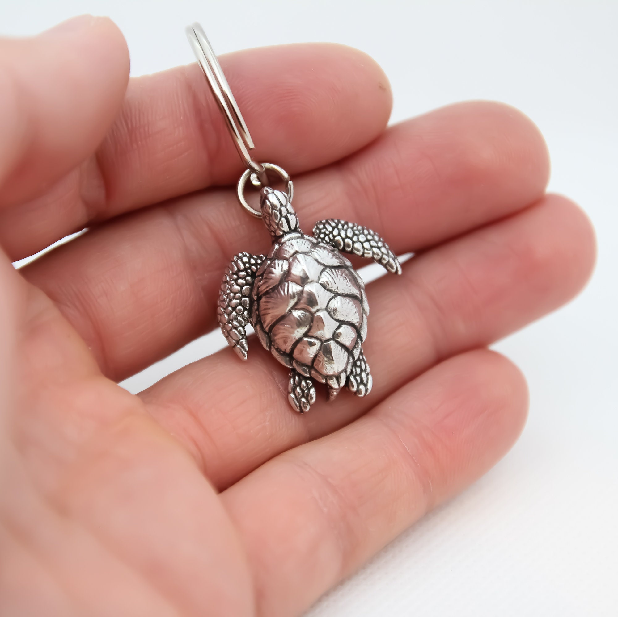 Excellent porte-clés Tortue de mer Pendentif réaliste Tortue Tortue de mer Bijoux WiLiJe