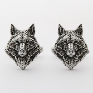 Elegant Cufflinks Wolf Leader Handmade Stylish Cufflinks Wolf Jewelry I love Wolves WiLiJe