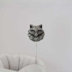 Reverse Pin Fox and Tail Pewter Lapel Brooch Fox Lapel Pin for Suit WiLiJe