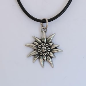 Little Pendant Edelweiss Handmade Necklace Edelweiss Jewelry WiLiJe