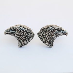 Stylish Cufflinks Eagle Head Handmade Luxury Cufflinks Eagle Jewelry I love Eagles WiLiJe