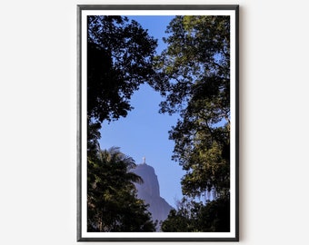 Christ Redeemer Print: Rio de Janeiro Photography, Brazil