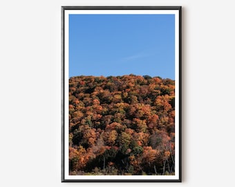 Vermont Autumn Mountain Photography Print: Nature Inspired Wall Art