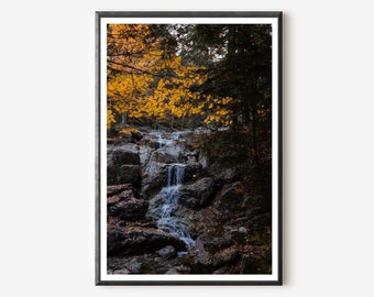 Autumn Waterfall Wall Art: Keene Valley, NY Forest Photography