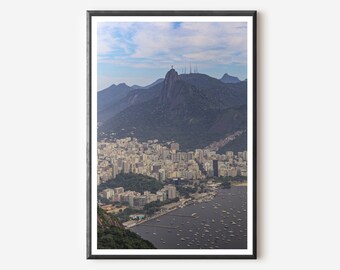 Rio de Janeiro Print: Christ Redeemer, Brazil Cityscape Photography