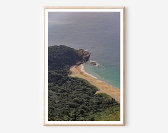 Fotografia de praia do Rio de Janeiro: Arte de parede da floresta oceânica (download digital)