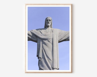 Impression du Christ Rédempteur : photographie de Rio de Janeiro (téléchargement numérique)