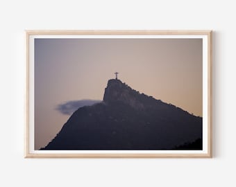 Impression photo du Christ Rédempteur, Rio de Janeiro (téléchargement numérique)