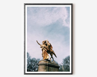 Impression du monument William Sherman : photographie de la guerre de Sécession à New York