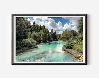 Impression de photographie de paysage Blue River - Orlando, Floride